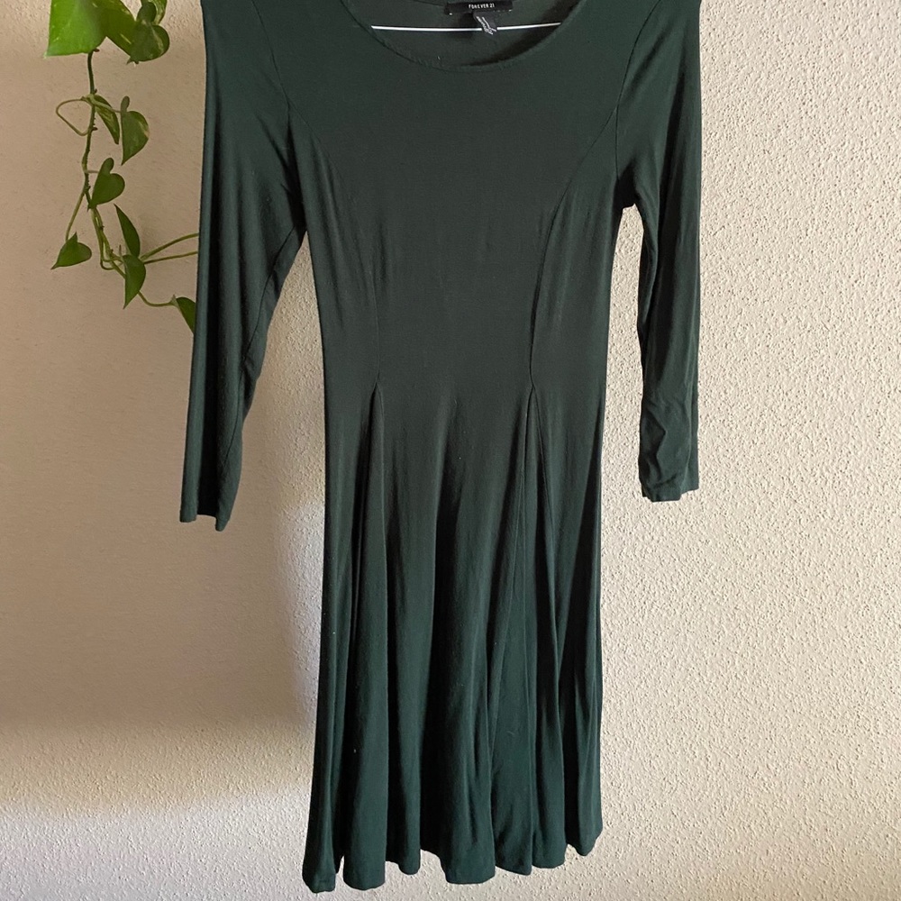Lovely dark green tie back dress!